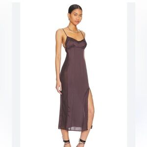 Free People Chocolate Brown Midi Dress